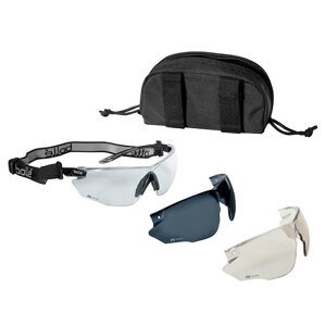 Ochranné okuliare Combat Bollé® – pieskové, sada – Čierna (Farba: Čierna)