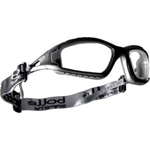 Ochranné okuliare Tracker Bollé® – Číre, Čierna (Farba: Čierna, Šošovky: Číre)