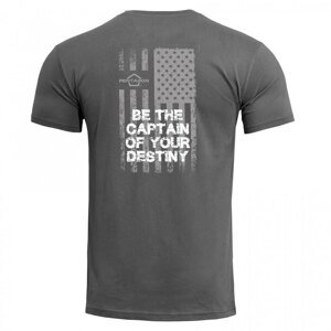 Pánske tričko Ageron American Flag Pentagon® – Wolf Grey (Farba: Wolf Grey, Veľkosť: M)