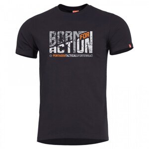 Pánske tričko Born For Action Pentagon® (Farba: Čierna, Veľkosť: L)