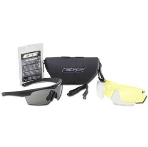 Ochranné strelecké okuliare ESS® Crosshair 3LS sada (Farba: Čierna)