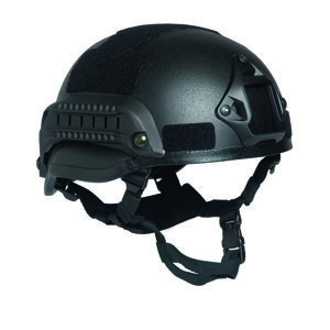 US bojová helma MICH 2002 RAIL Mil-Tec®  – Čierna (Farba: Čierna)