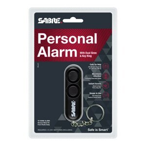 Obranný osobný Personal Alarm Sabre Red® – Čierna (Farba: Čierna)
