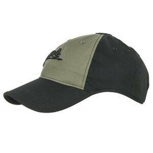 Šiltovka „baseballka“ Logo Cap Ripstop Helikon-Tex® – Čierna / zelená (Farba: Čierna / zelená)