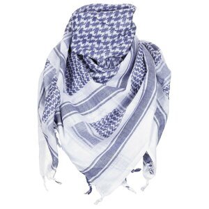 Šatka Palestína so strapcami MFH® – Modrá / biela (Farba: Modrá / biela)