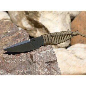 Nôž s pevnou čepeľou ANV® P100 - Dark Earth (Farba: Dark Earth, Varianta: Sivá čepeľ – Stone Wash)