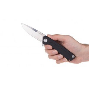 Zatvárací nôž ANV® Z100 G10 Liner Lock – Čierna rukoväť, sivá čepeľ - Stone Wash (Farba: Čierna, Varianta: Sivá čepeľ – Stone Wash)