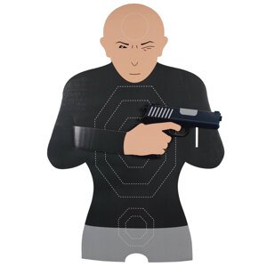 Kartónový terč muž s / bez zbrane Real Target® – Viacfarebná (Farba: Viacfarebná)