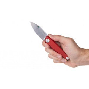 Zatvárací nôž Z050 ANV® - farba rukoväte: červená, sivá čepeľ - Stone wash (Farba: Červená, Varianta: Sivá čepeľ - Stone Wash)