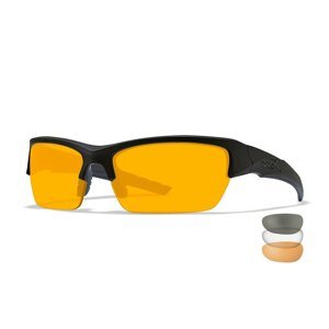Športové okuliare Valor Wiley X®, 3 sklá – Číre + Dymovo sivé + Oranžové Light Rust, Čierna (Farba: Čierna, Šošovky: )