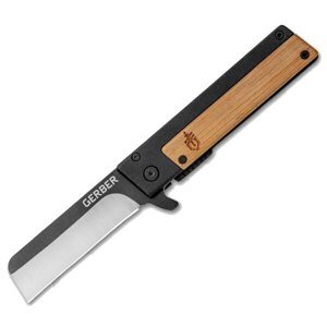 Zatvárací nôž Quadrant Gerber® – Černá - satin, BAMBOO (Farba: BAMBOO, Varianta: Čierna - satin)