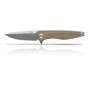 Zatvárací nôž ANV® Z300 G10 Liner Lock - Olive Green rukoväť, sivá čepeľ - Stone Wash (Farba: Olive Green , Varianta: Sivá čepeľ - Stone Wash)