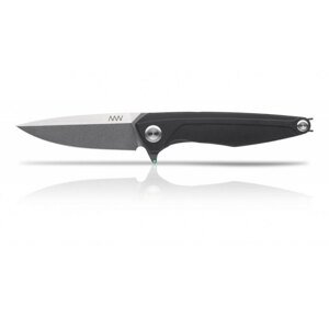 Zatvárací nôž ANV® Z300 G10 Liner Lock - Čierna rukoväť, sivá čepeľ - Stone Wash (Farba: Čierna, Varianta: Sivá čepeľ - Stone Wash)