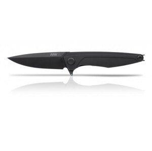 Zatvárací nôž ANV® Z300 Dural Liner Lock - Čierna rukoväť, čierna čepeľ - DLC (Farba: Čierna, Varianta: Čierna čepeľ - DLC)
