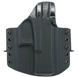 OWB Glock 19 - vnější pistolové pouzdro s polovičním SweatGuardem RH Holsters® – Černá (Farba: Čierna, Typ uchycení: Kovový prievlak)