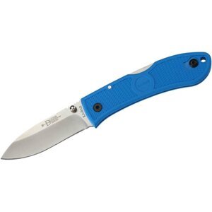 Zatvárací nôž KA-BAR® Dozier Folding Hunter – Strieborná čepeľ - Satin, Modrá (Farba: Modrá, Varianta: Strieborná čepeľ - Satin)