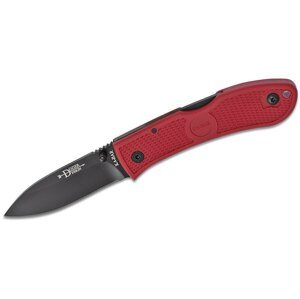Zatvárací nôž KA-BAR® Dozier Folding Hunter – Čierna čepeľ, Červená (Farba: Červená, Varianta: Čierna čepeľ)