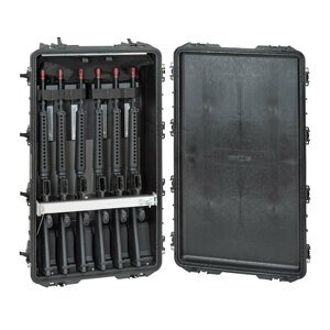 Odolný vodotesný kufor na 6 pušiek 10826 Explorer Cases® / so zbraňovým systémom (Farba: Čierna)