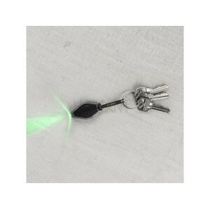 Svietidlo na kľúče Radiant Nite Ize® – zelené svetlo, Čierna (Farba: Čierna, Varianta: zelené svetlo)