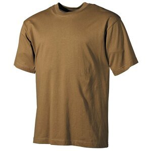 Bavlnené tričko US army MFH® s krátkym rukávom – Coyote (Farba: Coyote, Veľkosť: 3XL)
