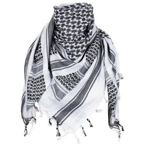 Šatka Palestína so strapcami MFH® – Čierna / biela (Farba: Čierna / biela)