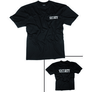 Bavlnené SECURITY tričko II Mil-Tec® - čierne (Veľkosť: M)